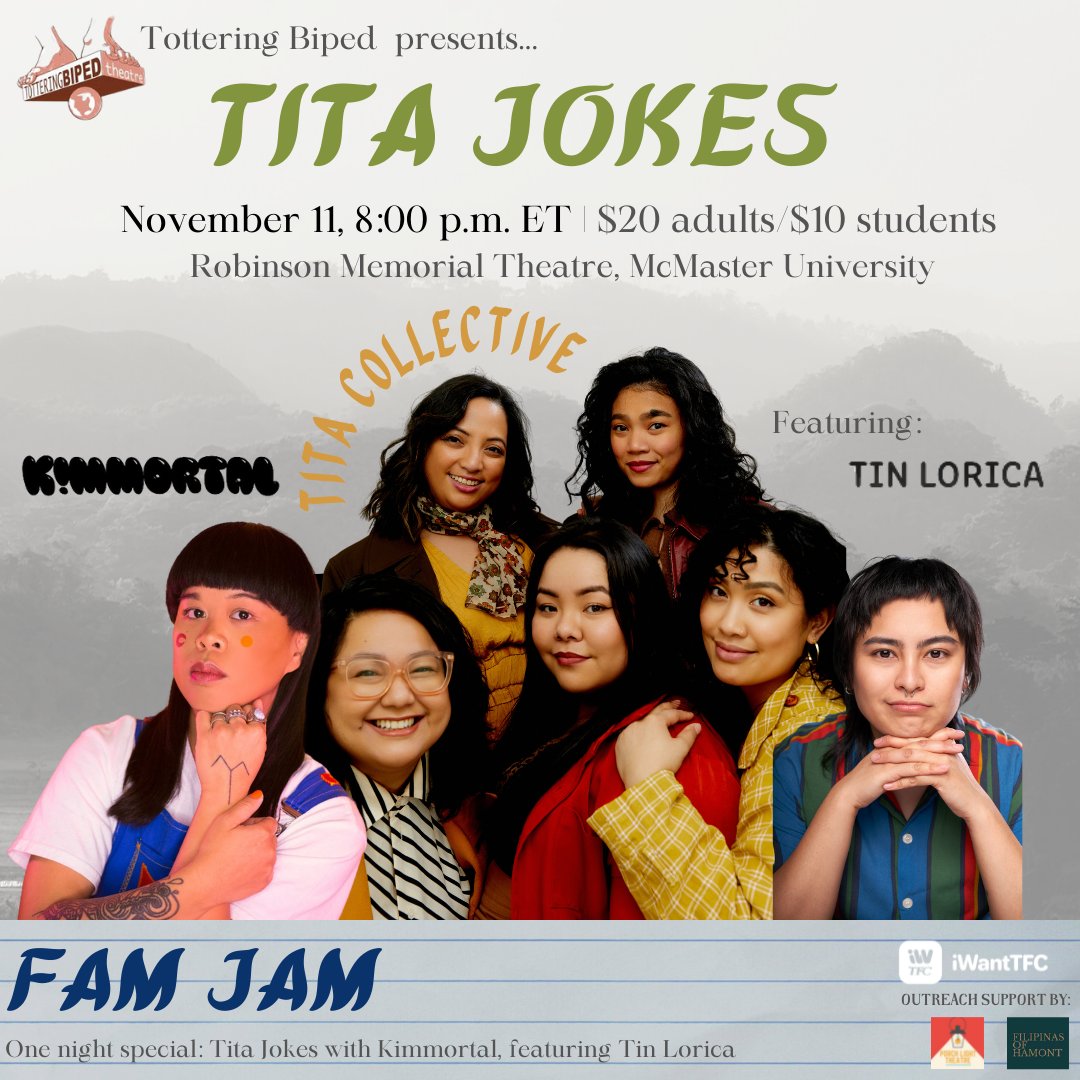 FilHamOnt's tweet photo. It takes a village to celebrate. Come and bring a friend to this phenomenal FAMJAM on Nov 11 of the Tita Collective, K!mmortal, and Tin Lorica! https://t.co/z9zigW7Rhg https://t.co/EW4IYwsndn