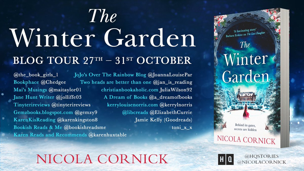 A dual timeline historical mystery with a backdrop of the Gunpowder Plot, full of atmosphere and intrigue - my review of #TheWinterGarden by @NicolaCornick is on Instagram for my stop on the #blogtour instagram.com/p/CkYJpo2r17b/ @HQstories