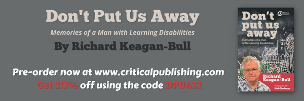 LDEngland (@learningdiseng) on Twitter photo Have you seen self advocate member <a href="/RKeaganBull/">Richard Keagan-Bull</a>'s new book 'Don’t Put Us Away: Memories of a Man with Learning Disabilities'
Watch video buff.ly/3zySjsb
Order buff.ly/3etjSvB
@CriticalPub Have you seen self advocate member <a href="/RKeaganBull/">Richard Keagan-Bull</a>'s new book 'Don’t Put Us Away: Memories of a Man with Learning Disabilities'
Watch video buff.ly/3zySjsb
Order buff.ly/3etjSvB
@CriticalPub