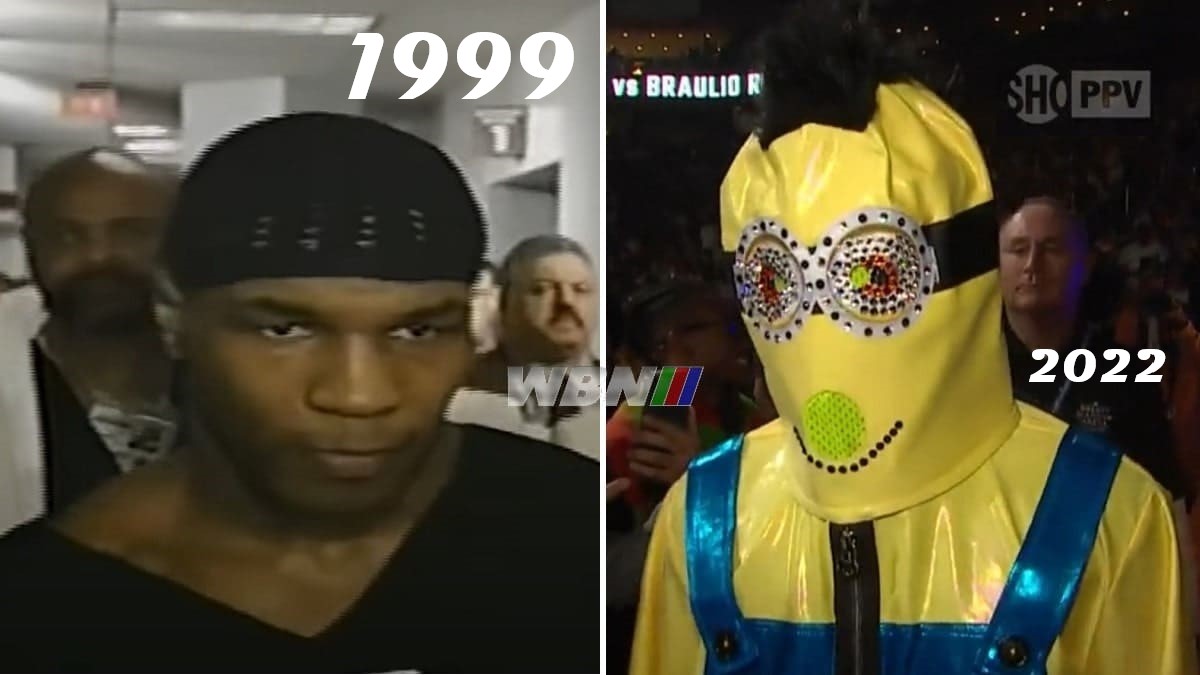 WorldBoxingNews's tweet photo. Showtime PPV ring walks changed a lot since Iron Mike Tyson https://t.co/UpT2elASFb #MikeTyson #SHOPPV https://t.co/9Rm1GcFf3R