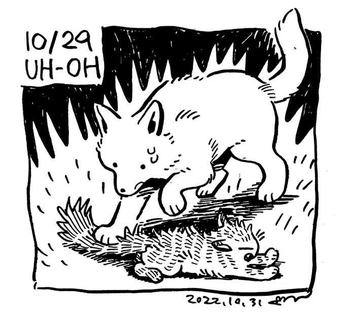 29日目 UH-OH#inktober2022 