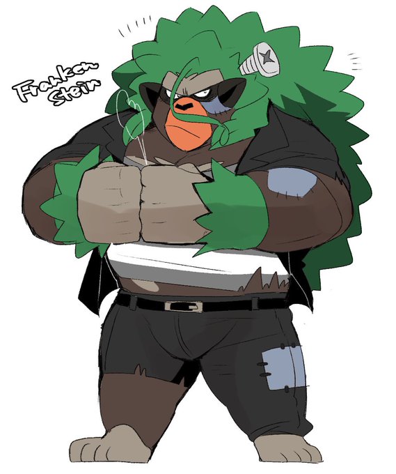 一昨年?のハロウィンに描いたデザインが気に入ってたので…フランケンシュタインと狼男なイメージ… 