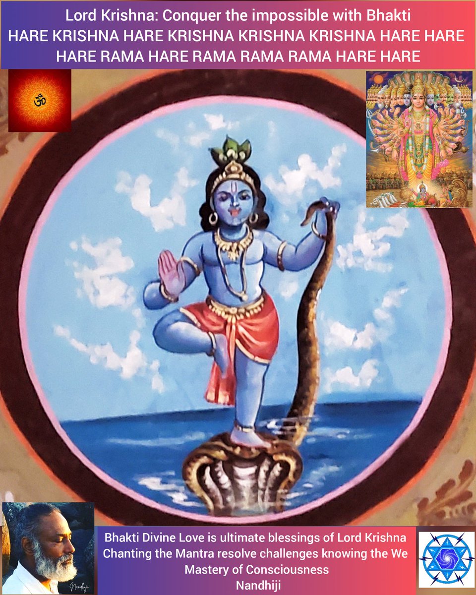 Nandhiji on X: Lord Krishna: Conquer the impossible with Bhakti