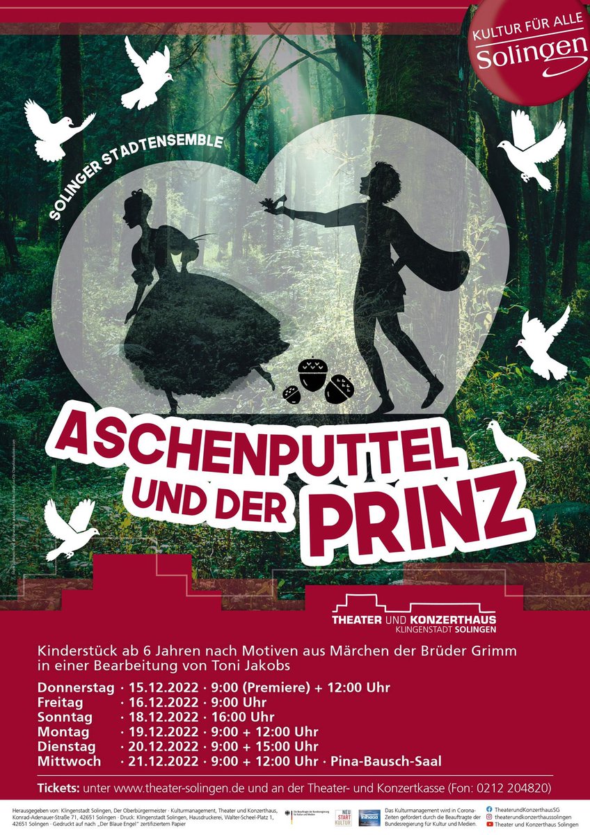 Bald gibts in Solingen wieder Kindertheater vom Stadtensemble.