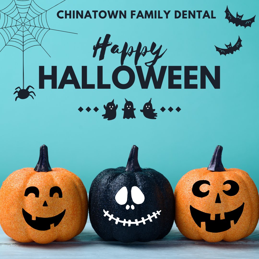Happy Halloween from all of us at Chinatown Family Dental! Don't let your smile look like a Jack-O-Lantern- schedule your check-up with us now!