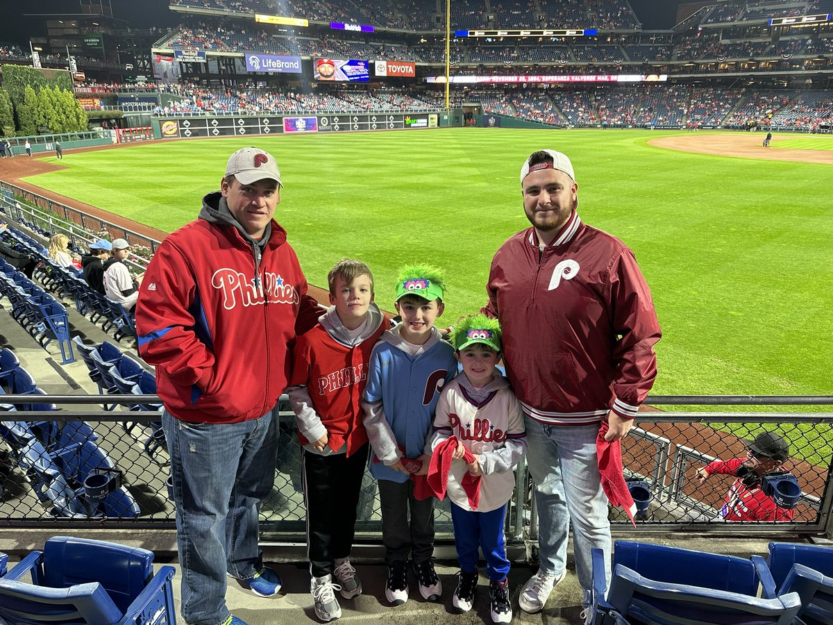 fredhicks94's tweet photo. @stoolpresidente Nephews have been hanging on to every pitch along the way. I was fortunate enough to be taken to Game 5 in 2008. Would love to do the same for them now. Go Phils! https://t.co/an40DGGgjz