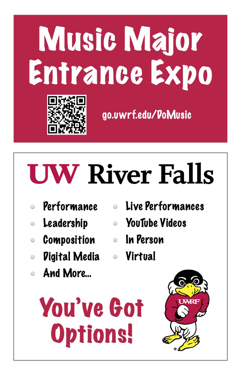 UWRFMusicEd's tweet photo. Music Teachers - Have you and your students heard about our revolutionary Music Major Entrance Expo (audition) processes? 

Learn about Entrance Expos - and much more - at our upcoming UWRF Day of Music on Monday, Nov. 14.

Visit https://t.co/R7P47tk2I0 to learn more! https://t.co/fLbMsN5ZSA
