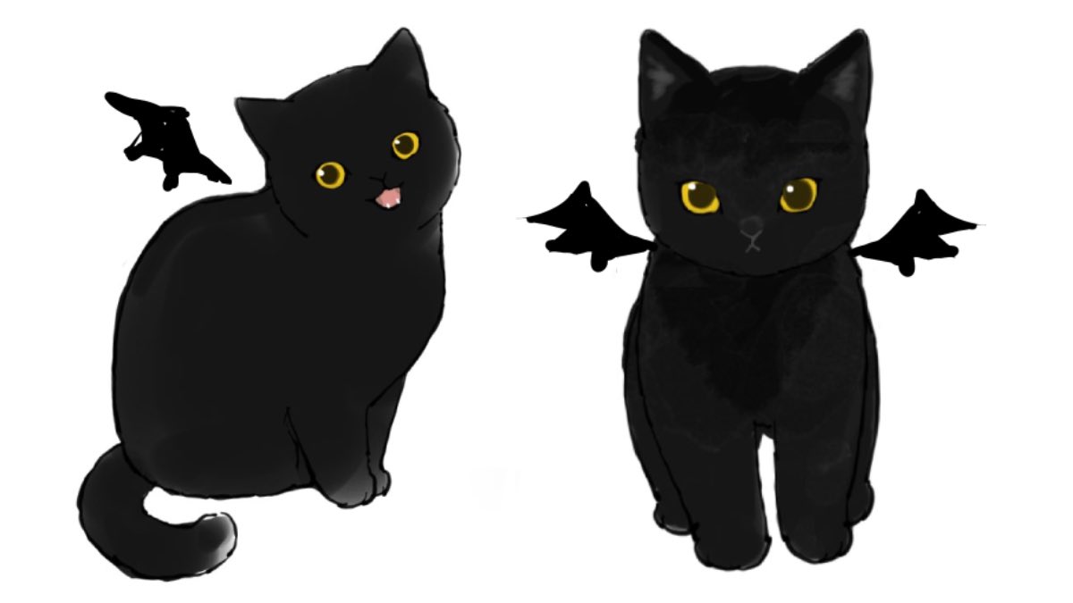cat black cat no humans white background simple background yellow eyes lying  illustration images