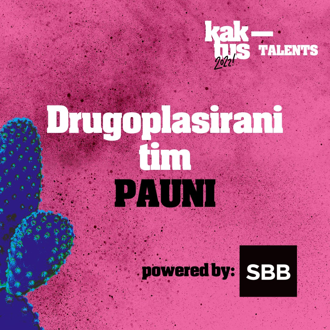 Drugoplasirani tim ovogodišnjeg takmičenja KAKTUS Talents (powered by SBB) su Pauni, koji je radio u sastavu Jovan Njegomirović i Sara Belobrković iz agencije DNA Communications.

#kaktus2022