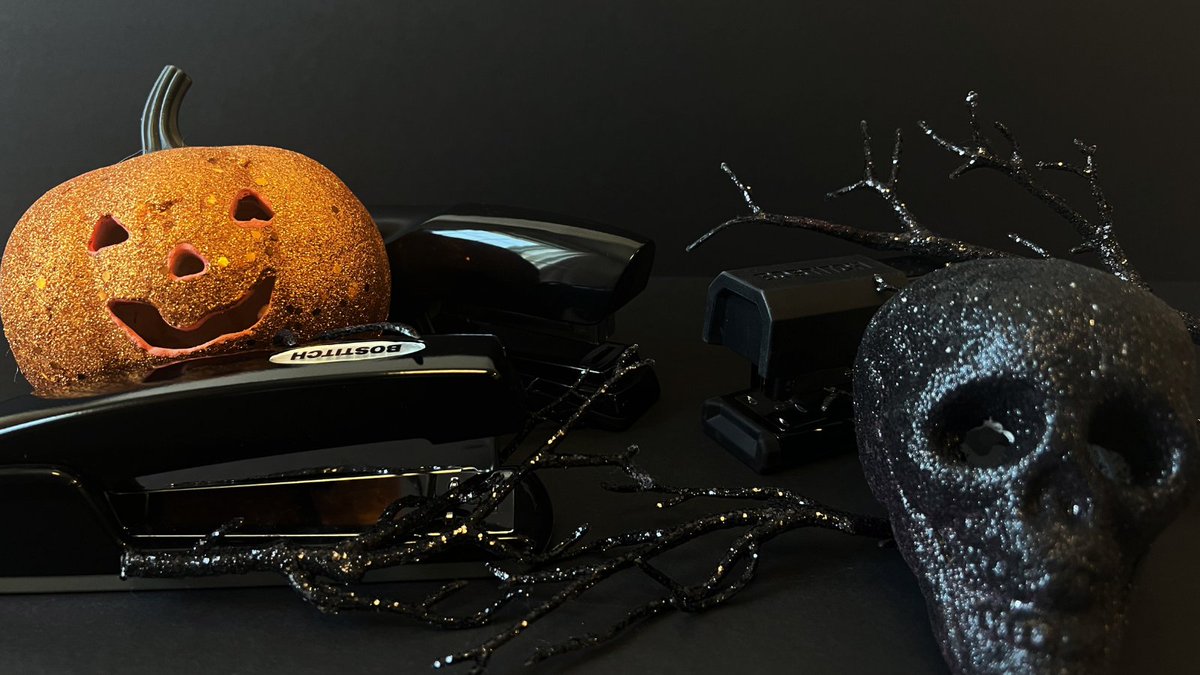 🎃 Happy Halloween! Pick and choose from your favorite Bostitch Office staplers for the finishing touch on your Halloween desk! #teacher #teachertwitter #halloween #happyhalloween