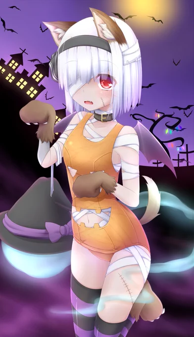 過去絵だけどハロウィン妖夢ちゃん 