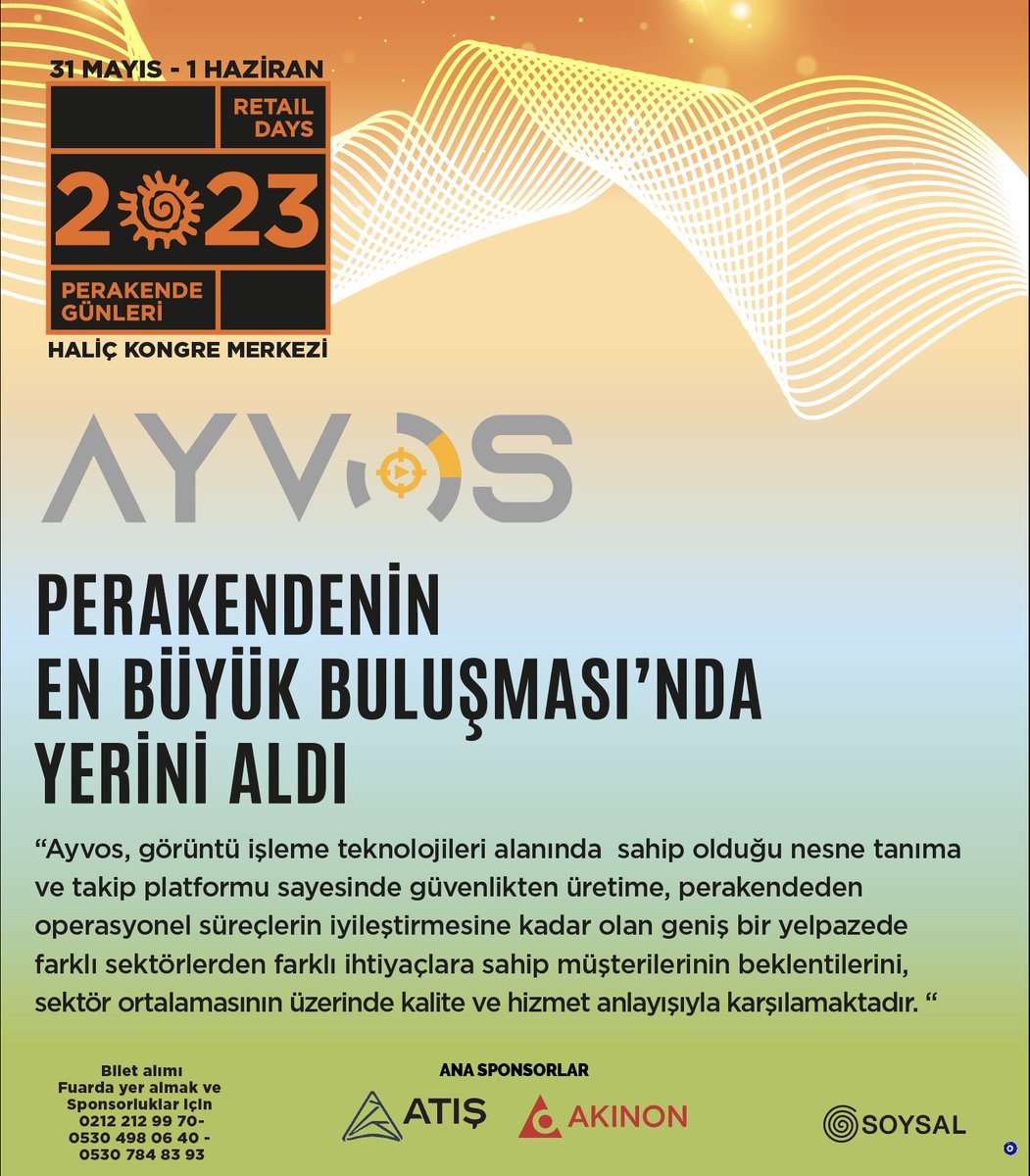 PG23 FUAR: AYVOS Yerini Aldı
#PG23 #perakendegünleri #soysal #burasıperakendegünleri <a href="/ayvos_/">AYVOS</a>