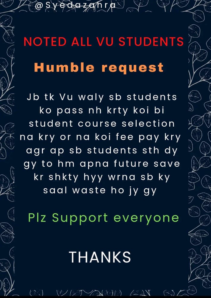 Muhamma03010902's tweet photo. Sb student se request h
#vuresultnamanzoorVU 
#Virtualuniversity_Result_na_manzoor https://t.co/rhgArIH1VB