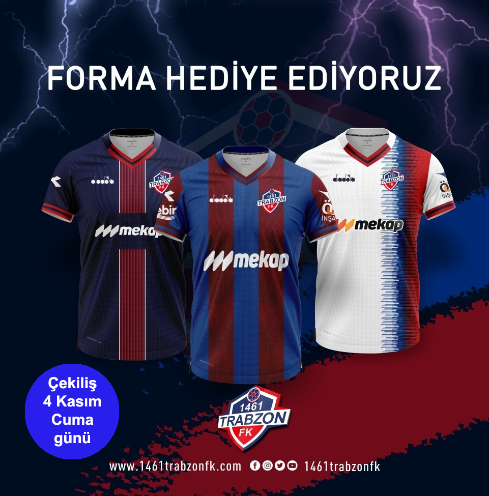 1461trabzonfk's tweet photo. -Serik Belediyespor maçında aldığımız galibiyet nedeni ile 5 taraftarımıza formamızı hediye ediyoruz.
-Tek yapmanız gereken @1461Trabzonfk sayfamızı takip etmek, bu paylaşımı RT yapmak ve yorum kısmına 2 arkadaşınızı etiketlemek.
-Çekiliş 4 Kasım Cuma günü..
 #1461Trabzonruhuyla https://t.co/qK5tWTFDuC