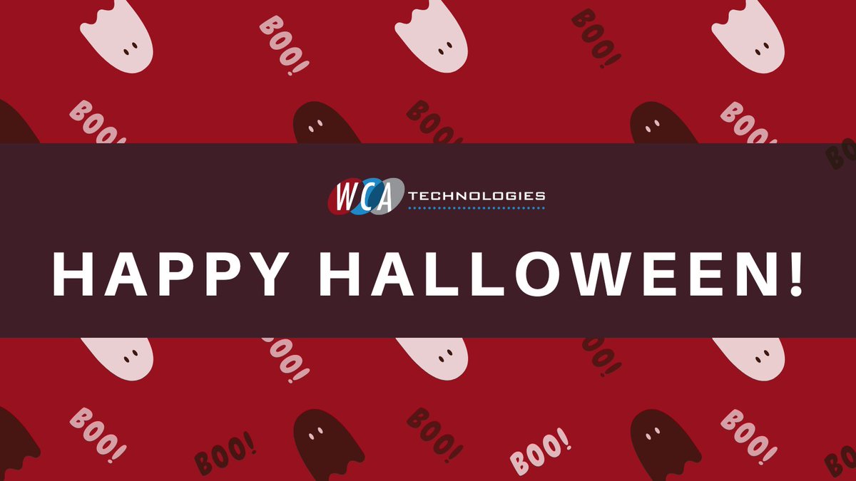 WCATech's tweet image. From all of us at #WCATech, HAPPY HALLOWEEN!