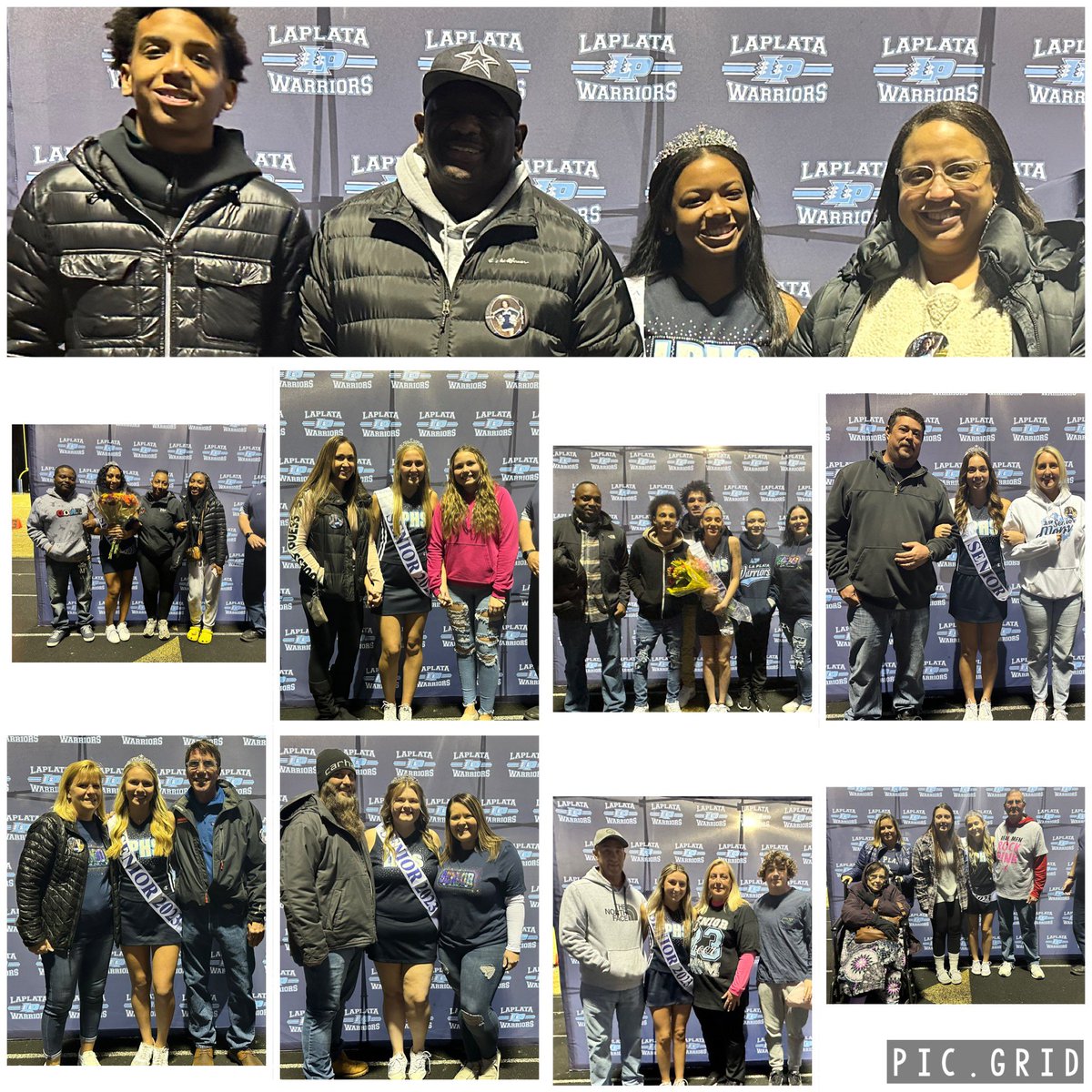 laplatawarriors's tweet photo. Final senior night of 2022. Congratulations to our football, cheer, and band seniors who have made an impact on our school! #classof2023 https://t.co/gsj5VqJQcJ