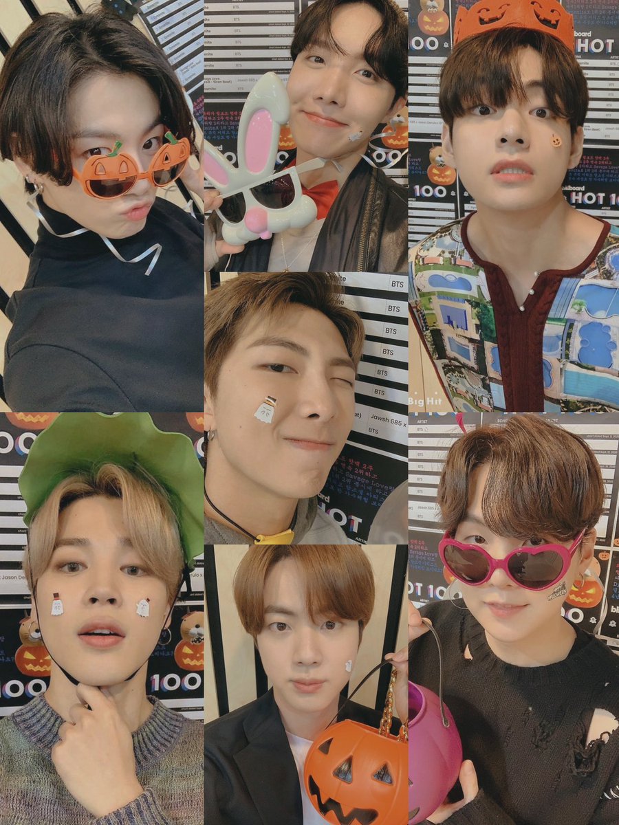 btsfashionhr's tweet photo. happy halloween from bts 🎃 https://t.co/ekriyerm3Z