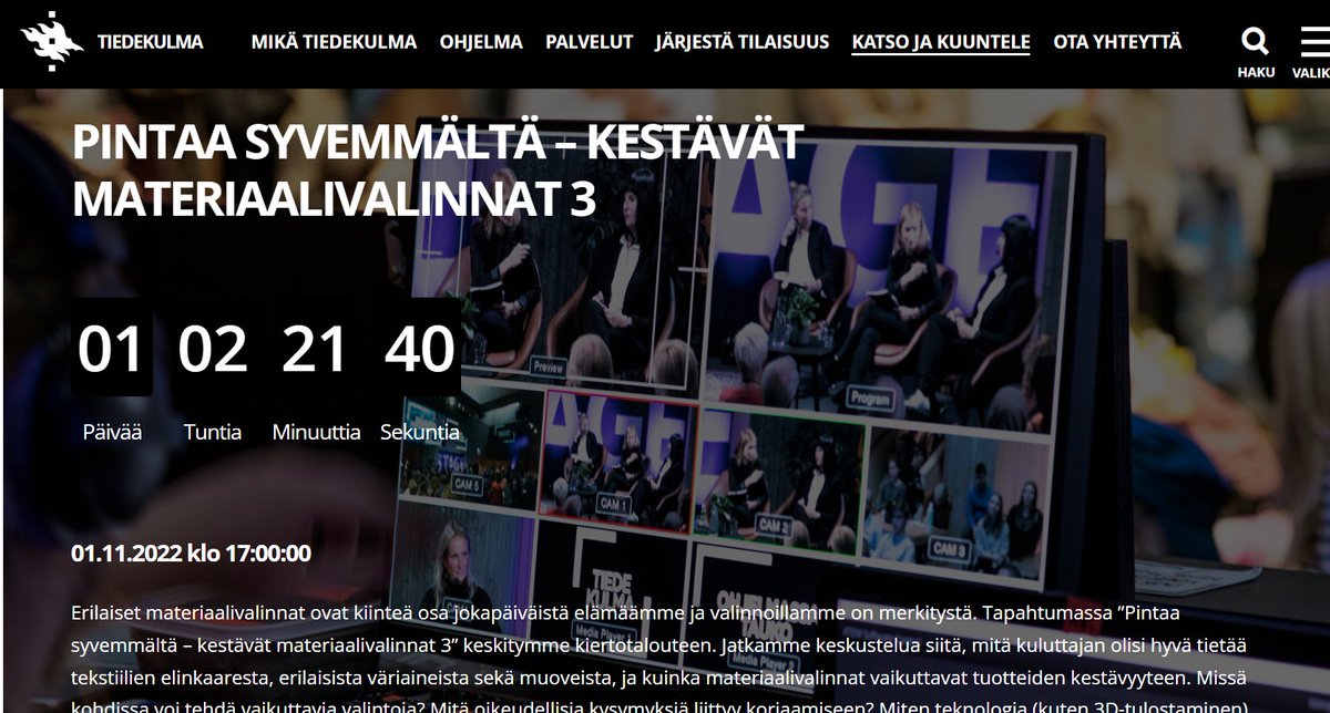 valuebiomat's tweet image. Huomenna kannattaa tulla kuulolle, @Akatemia_STN IMPRES-ohjelman projektien yhteiseen tilaisuuteen @Finixrevolution @BioColourFI ja #valuebiomat. #kestävät #materiaalivalinnat www2.helsinki.fi/fi/tiedekulma/…