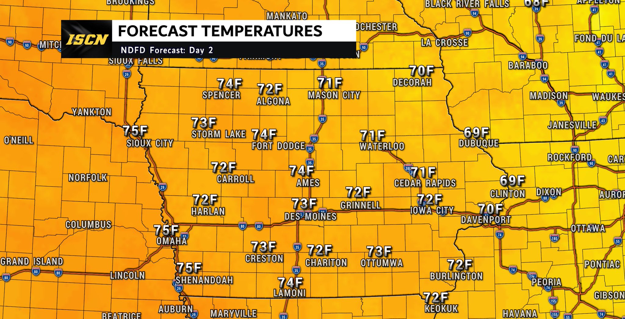 Iowa Weather ISCN on Twitter "Temperatures will warm once again on