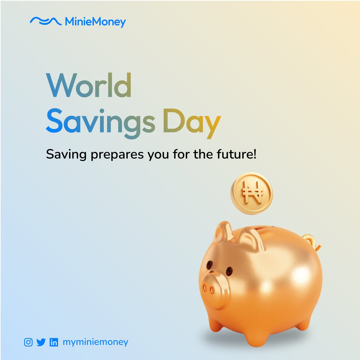 Happy world savings day!!

#miniemooney #smartmoney #moneymanagement #wsd #worldsavingsday2022 #saveforthefuture