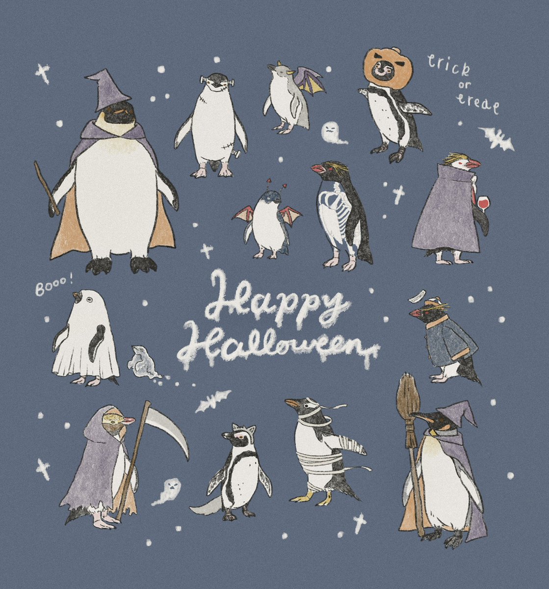 「#Halloween #HappyHalloween #ハロウィン #ハッピーハ」|きゅう🐧多忙につき低浮上のイラスト