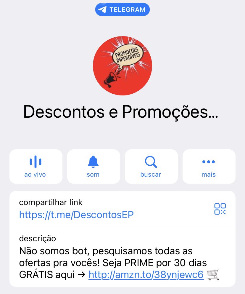 🔊 Chegamos no Telegram!

• Principais descontos e promoções também no nosso canal do Telegram ⤵️

🔗 t.me/descontosep
🔗 t.me/descontosep
🔗 t.me/descontosep