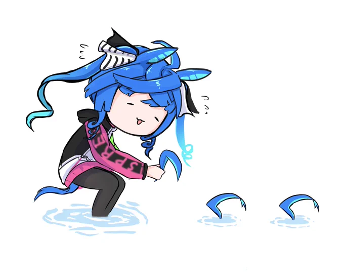 田植えをするターボ  