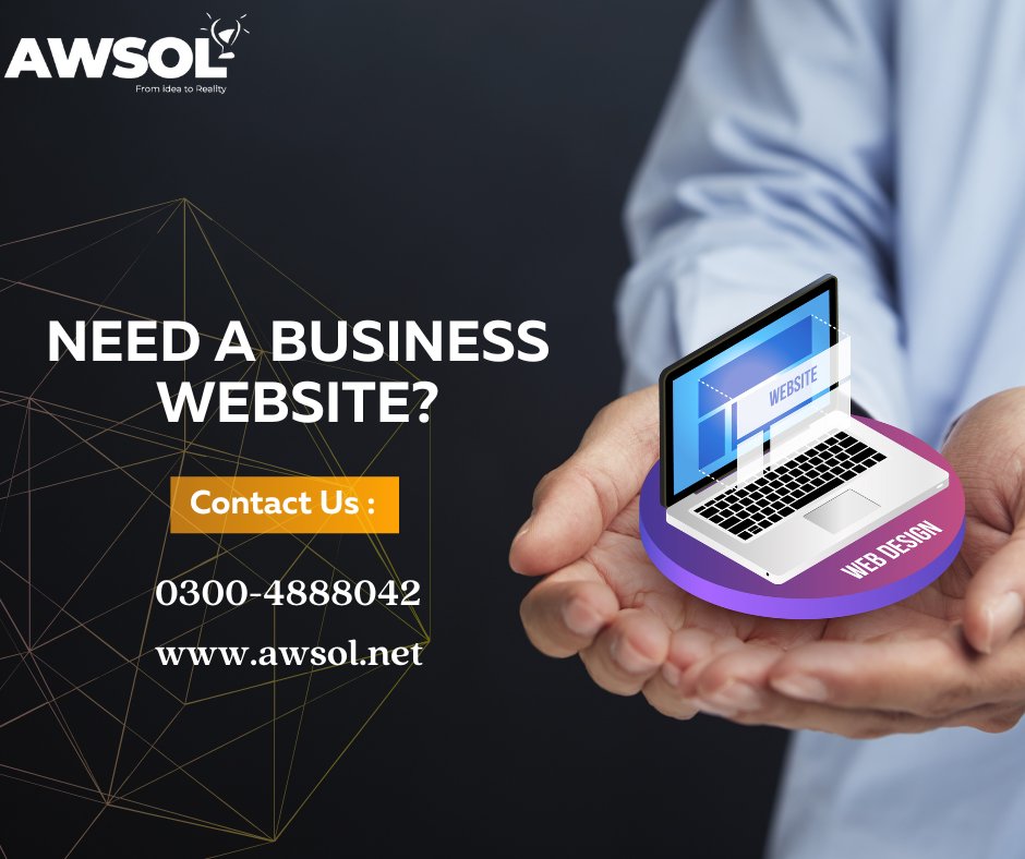 NEED A BUSINESS WEBSITE? CONTACT US: 0300-4888042 awsol.net #awsol #website #webdesign #digitalmarketing #fromideatoreality #staticwebsite #dynamicwebsite