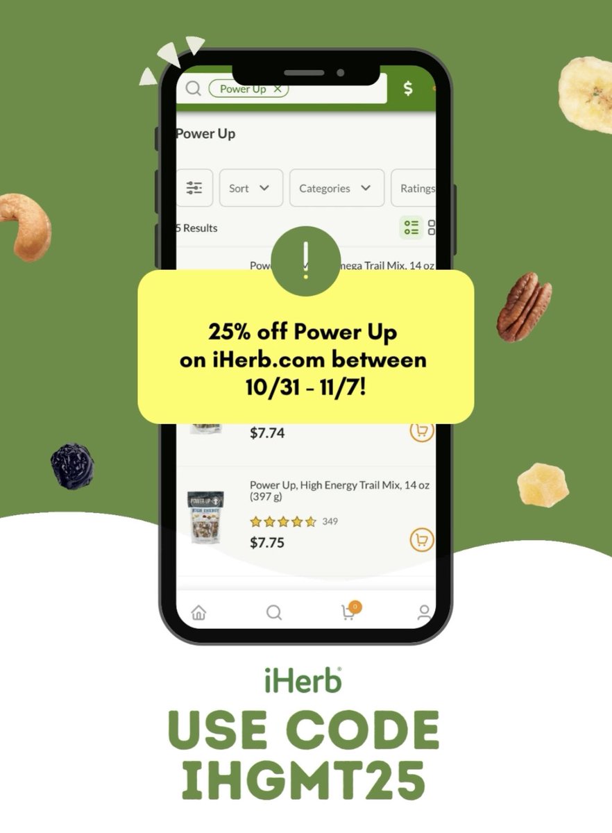 25% off Power Up Trailmix on <a href="/iHerb/">iHerb</a> using code IHGMT25 🙌 #ShopNow iherb.com/c/power-up