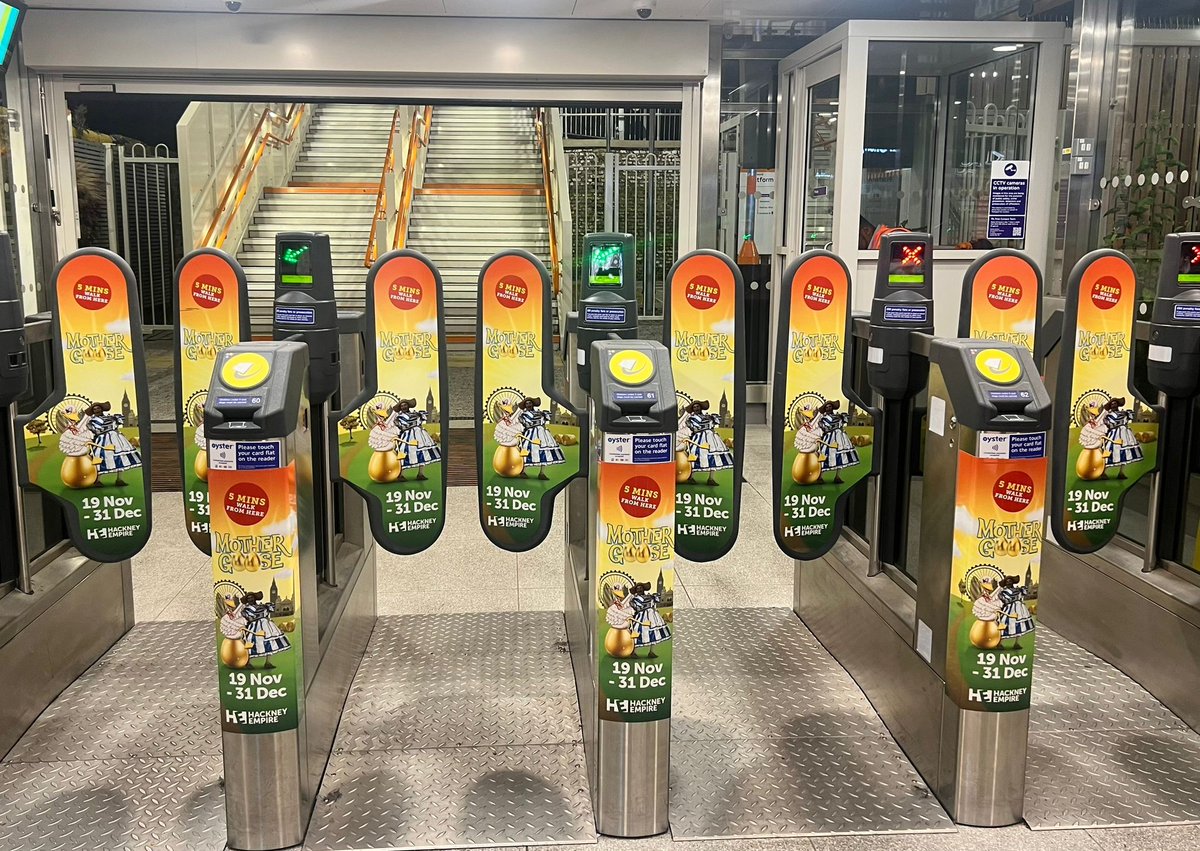 We traded in some of our golden eggs and ended up at Hackney Central…. Keep a look out for us when you're heading on your next Hackney adventure (or on your daily commute!) Mother Goose opens 19 Nov. Tickets from £10 👉 bitly.ws/ptCx 🥳