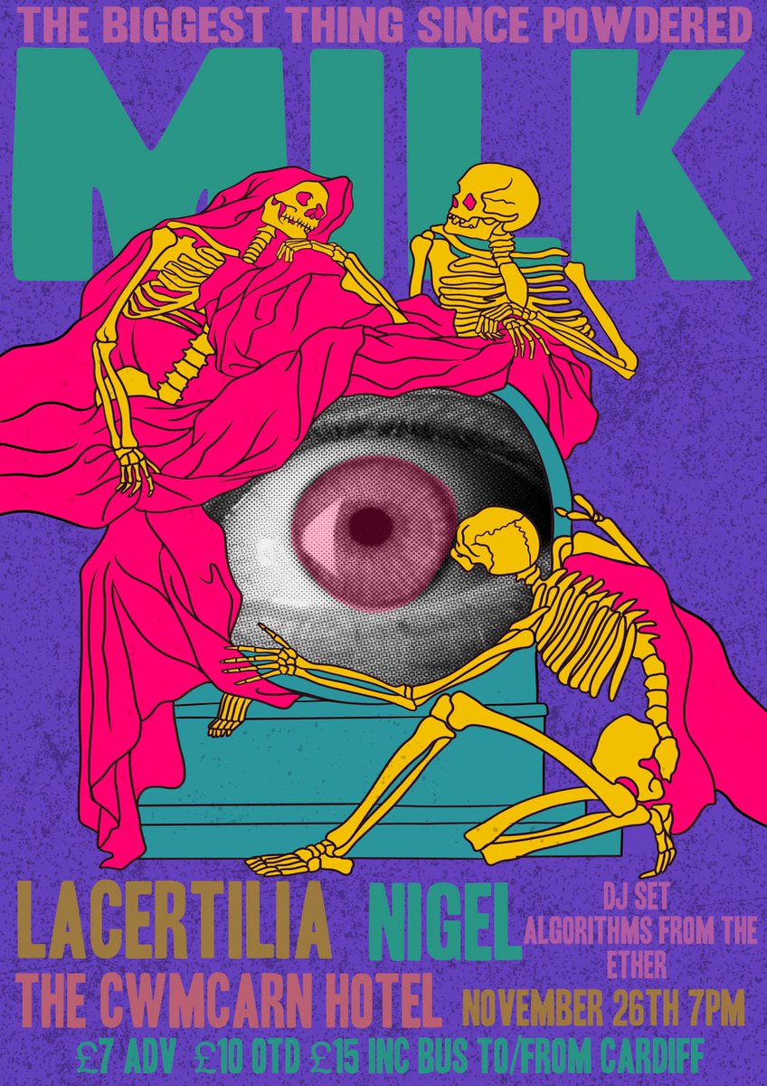 Some Milky madness coming up on November 26th with the mighty mighty <a href="/LacertiliaUK/">Lacertilia UK</a> &amp; NIGEL.

Tickets - facebook.com/events/6326567…