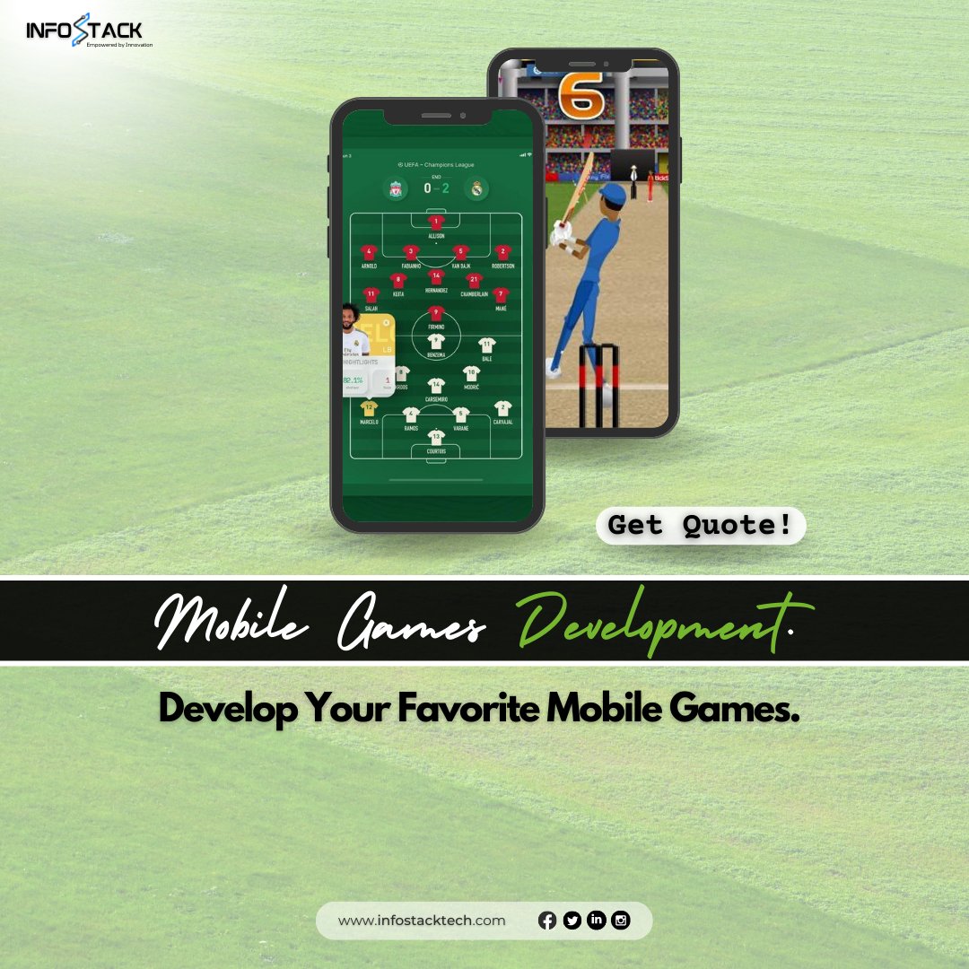 Infostack_'s tweet photo. Your mobile game becomes successful when it engages its users. Nearly 1/3rd of the total smartphone users in the world are active mobile gamers.
Develop your favorite and customized mobile games from us.
Get a Quote!
#gamedevelopment #unity #gamedeveloper #infostacktech https://t.co/JD9c4O5TTD