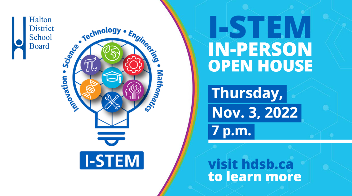 ATTENTION families/students: 📢
Innovation? 
Design thinking? 
Engineering design?
Entrepreneurial thinking skills?
If these phrases intrigue you, visit an #HDSB Open House this Thursday at 7 p.m., at 1 of 3 schools, to learn more about our I-STEM program. 
Read more below 👇