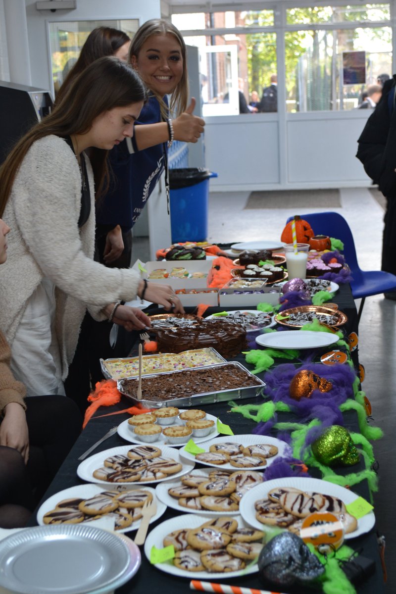 The Sixth Form bake sale is going really well today. They are raising funds for their prom. The spooky biscuits look amazing!