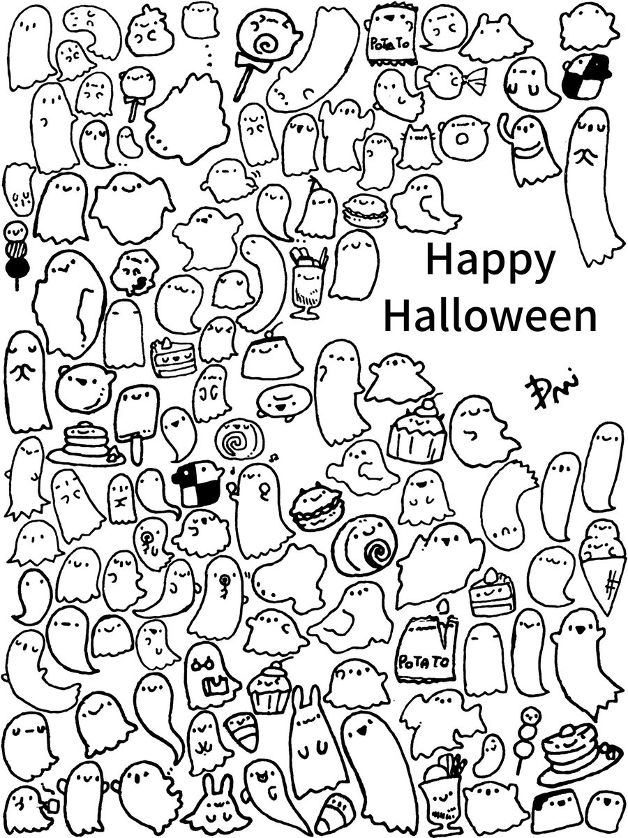 油彩/油絵 『ハッピーハロウィン』Mitsuyo F0号 額装 ☆送料無料☆, image size:900x1200