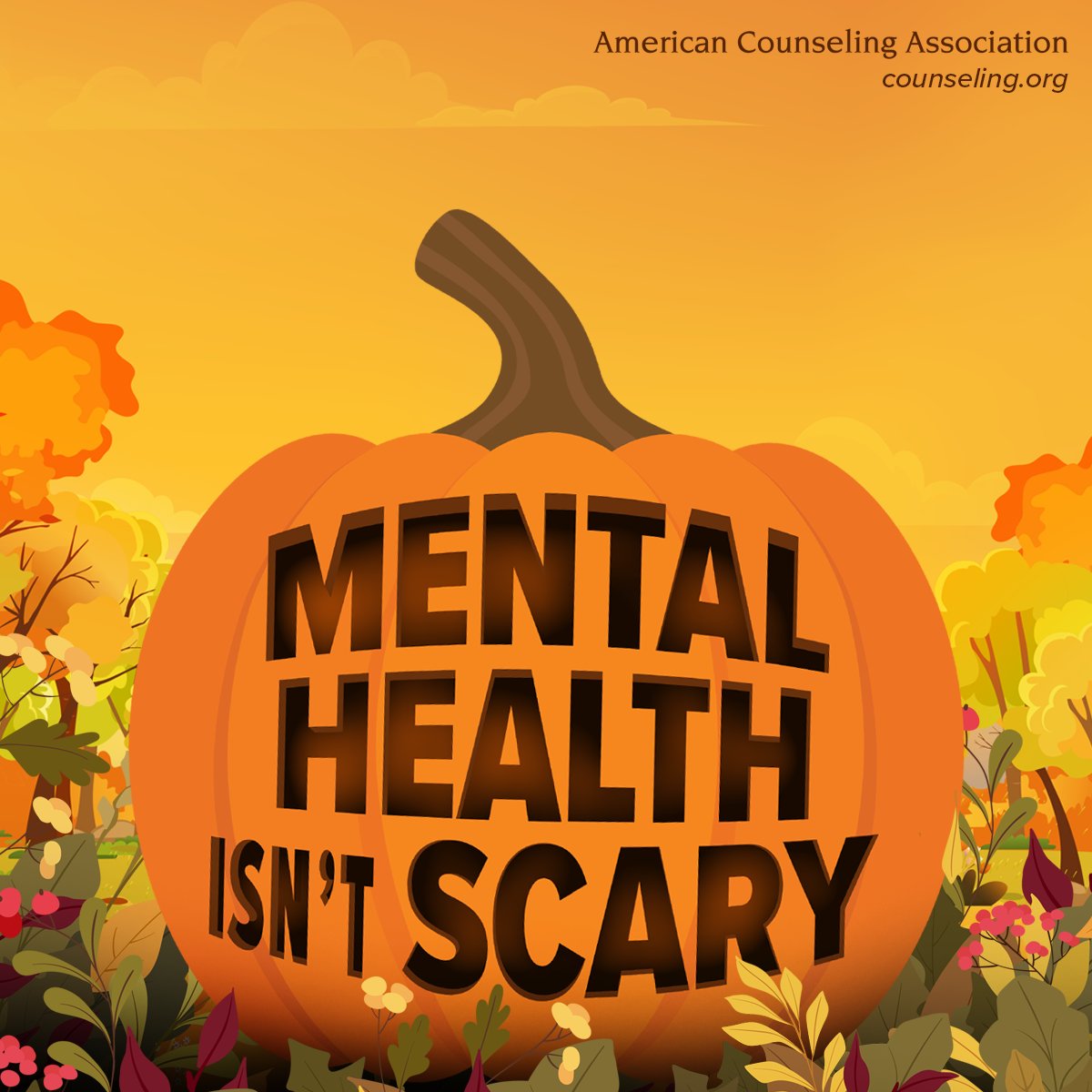 ACACounselors's tweet photo. 🎃 Some say that a day like Halloween can be spooky and haunting, but that doesn't mean your mental health has to be! #MondayMotivation #CounselorsHelp https://t.co/ZZvn0shmW8