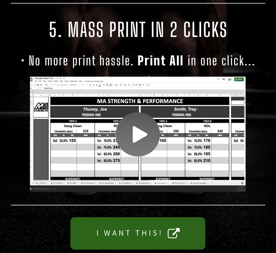 BOOM 💥 The wait is over Why are over 200 coaches signed up for this release? Because this is @clh_strength’s most advanced and most time saving product yet. ✅ Full video tutorials for every feature ✅ Print all with one click ✅ $100 off THIS WEEK ONLY gumroad.com/a/585690227/su…