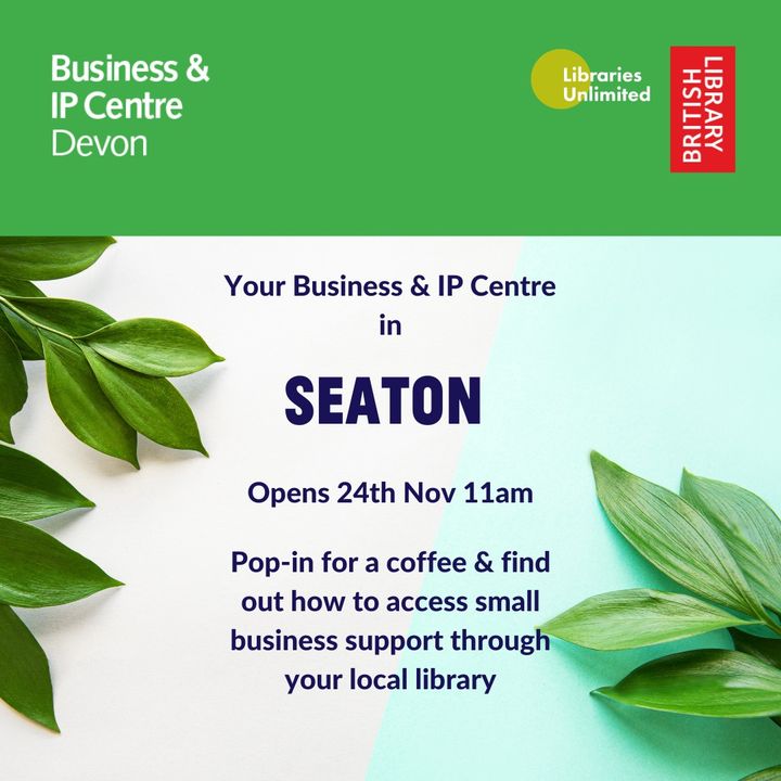 BIPCDevon's tweet photo. Calling Seaton-based entrepreneurs!🎉
Looking for local business support? Look no further!
We are delighted to announce that BIPC Devon will be opening our Seaton Library spoke on 24th November, and we'd love to see you there!
#entrepreneur #businessupport #BIPCdevon #seaton https://t.co/lTXT0hOVhw