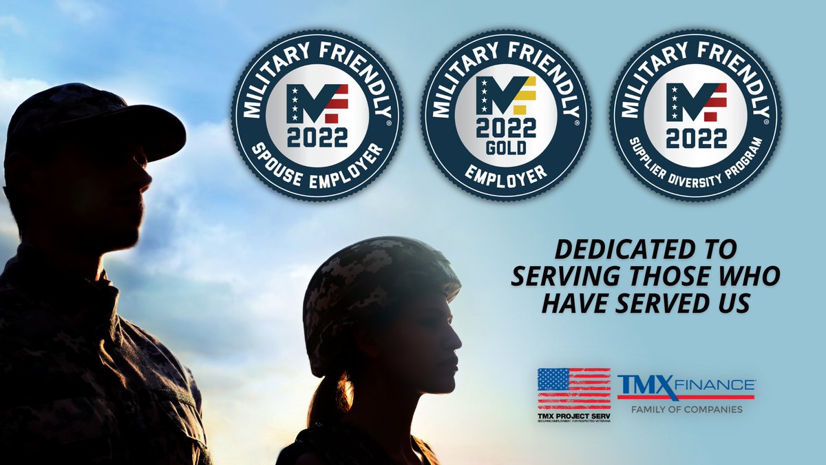 ted_helgesen's tweet photo. GREAT things come in threes! We are proud to continually be recognized as a Military Friendly® Gold Employer as well as now being recognized as a Military Spouse Friendly organization &amp; for our Military Friendly Supplier Diversity Program, #TMXProjectSERV. https://t.co/w98aAjrfFX https://t.co/eJhDiVExQU