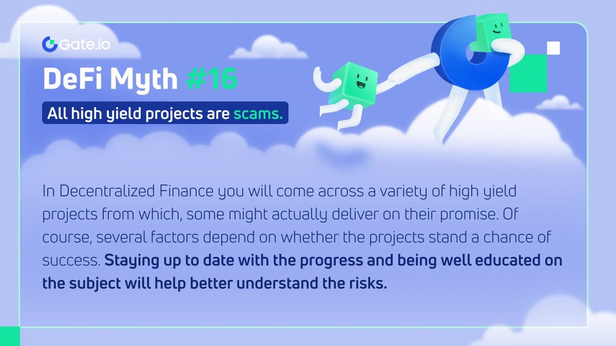 🏋️All high yield #DeFi projects are SCAMS!!!🤺 

#DeFiMythBuster #DecentralizedFinance 👷