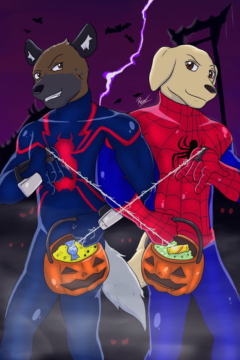 BiLLinBlue's tweet photo. Spider-dogπΆπ·οΈπΈοΈ
Jack as Spider-man
Haida as Blood spider
HAPPY HALLOWEEEN~~~~ everyone~πππ
#BenDiskin #BenjaminDiskin #haida #Aggretsuko #Jack #BEASTARS #fanart https://t.co/26Iy5SBZVV