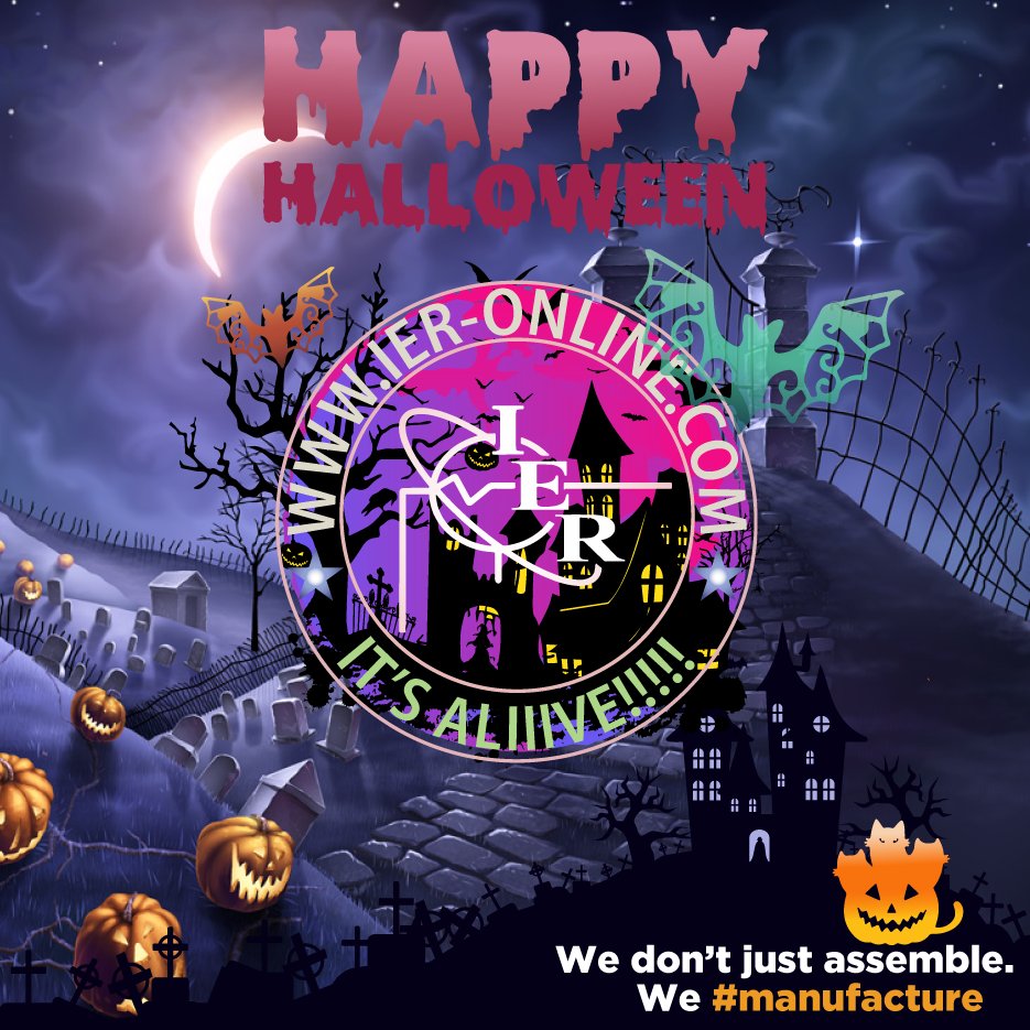 IERelectrical's tweet photo. IER is here to wish you a spectacular rest of the holiday season! Happy Halloween! https://t.co/VElf0Ta3n9