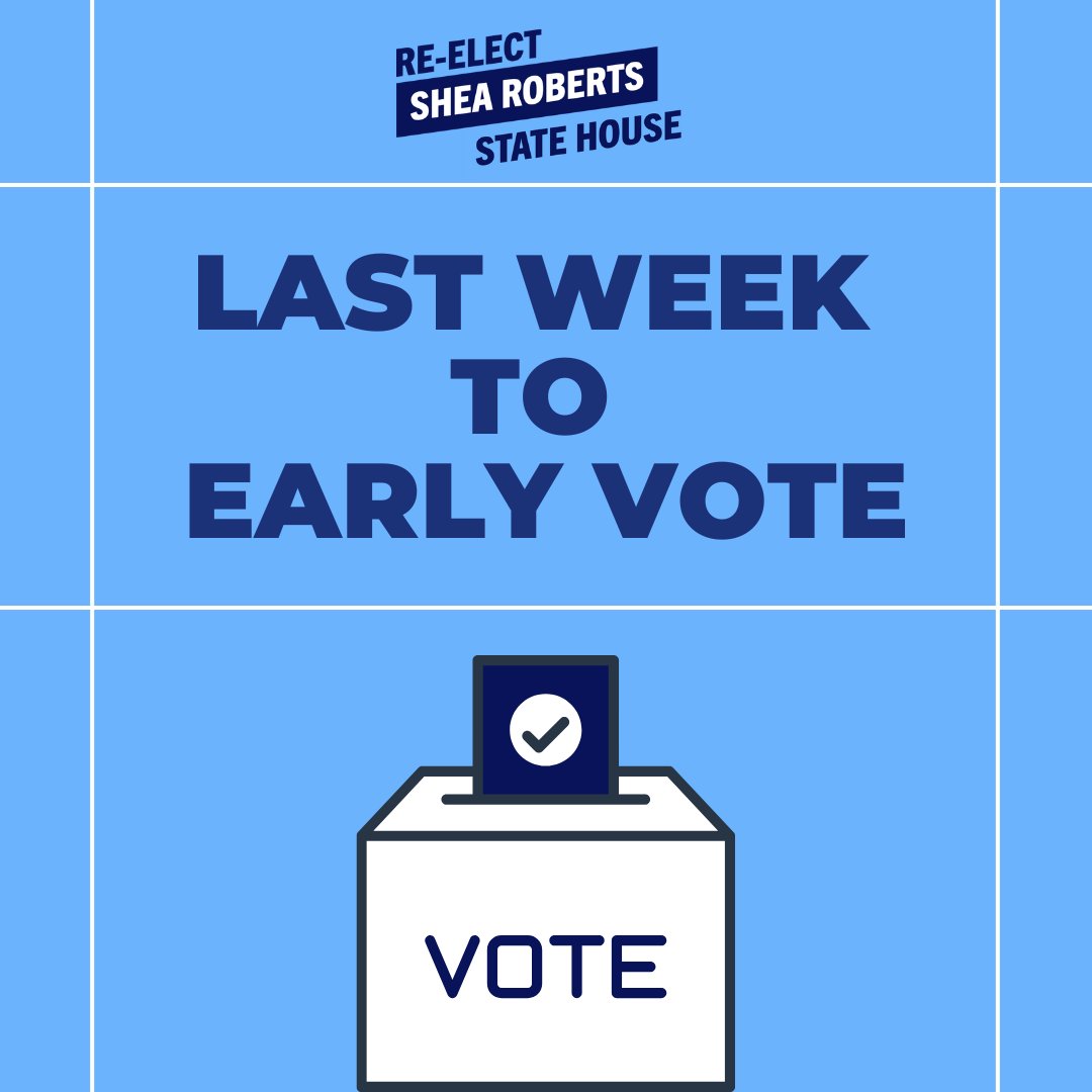 sheaforgeorgia's tweet photo. Today kicks off the last week of early voting before the election! Skip the long lines on Election Day & get your vote in now. There's so much at stake in this election. If you want a say in who controls our state, get your vote in asap! #gapol #sheaforgeorgia #HD52 https://t.co/0WrlwSISnp