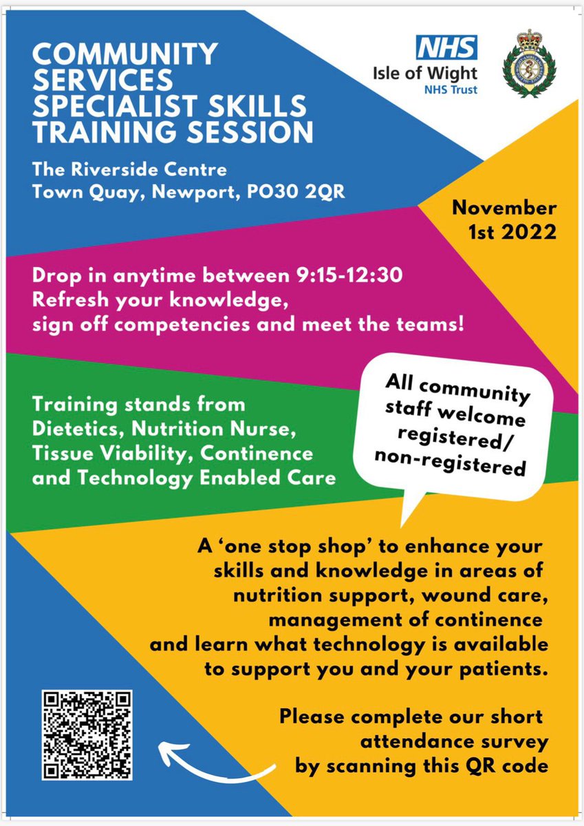 ⭐️Happening tomorrow!! ⭐️ tea, coffee and biscuits available! Come and enhance skills & knowledge, ask questions and meet the teams! @TeamIOWNHS @IoWNHSEducation