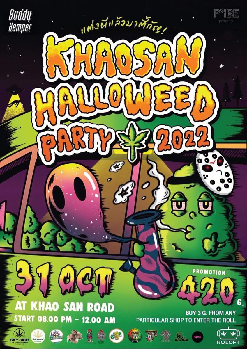 OGKratom420's tweet photo. Going trick or treating at Khao San rd ๐๐๐๐ #Haloweed https://t.co/GM34JSAdyB
