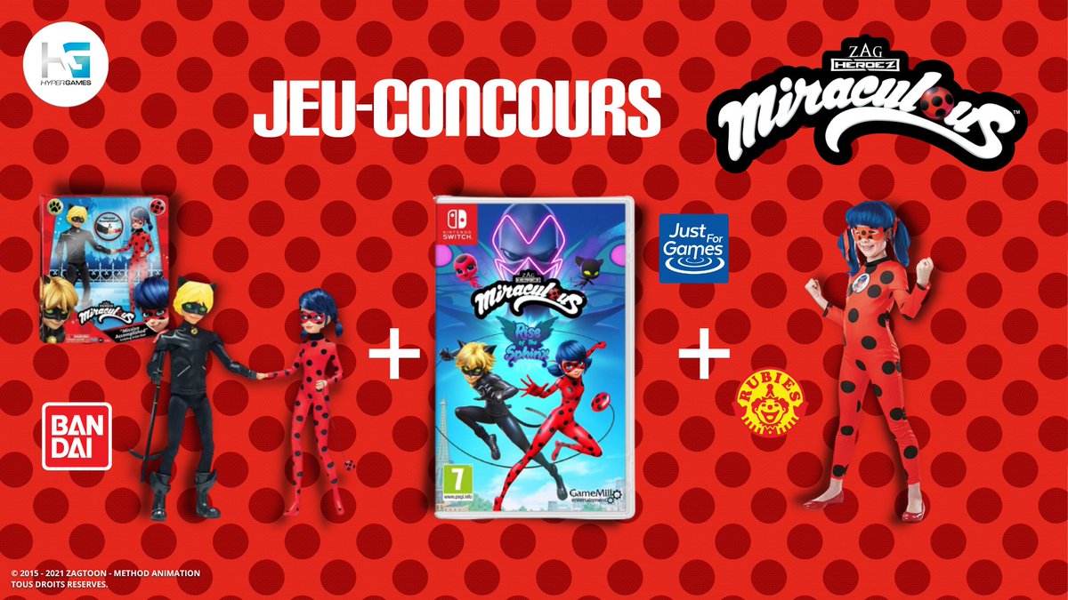 HypergamesA's tweet photo. #CONCOURS 🔥

A l’occasion de la sortie de #MiraculousRiseOfTheSphinx, tenter de gagner l’un des 3 pack #Miraculous mis en jeu. 🎁

Visiter notre boutique : https://t.co/qNIoDjdgj6

Pour participer :

➡️ Follow @HypergamesA

➡️ RT le tweet

TAS le 10/11
👉 https://t.co/FqPL0dbGug https://t.co/gsfXLMuBxD
