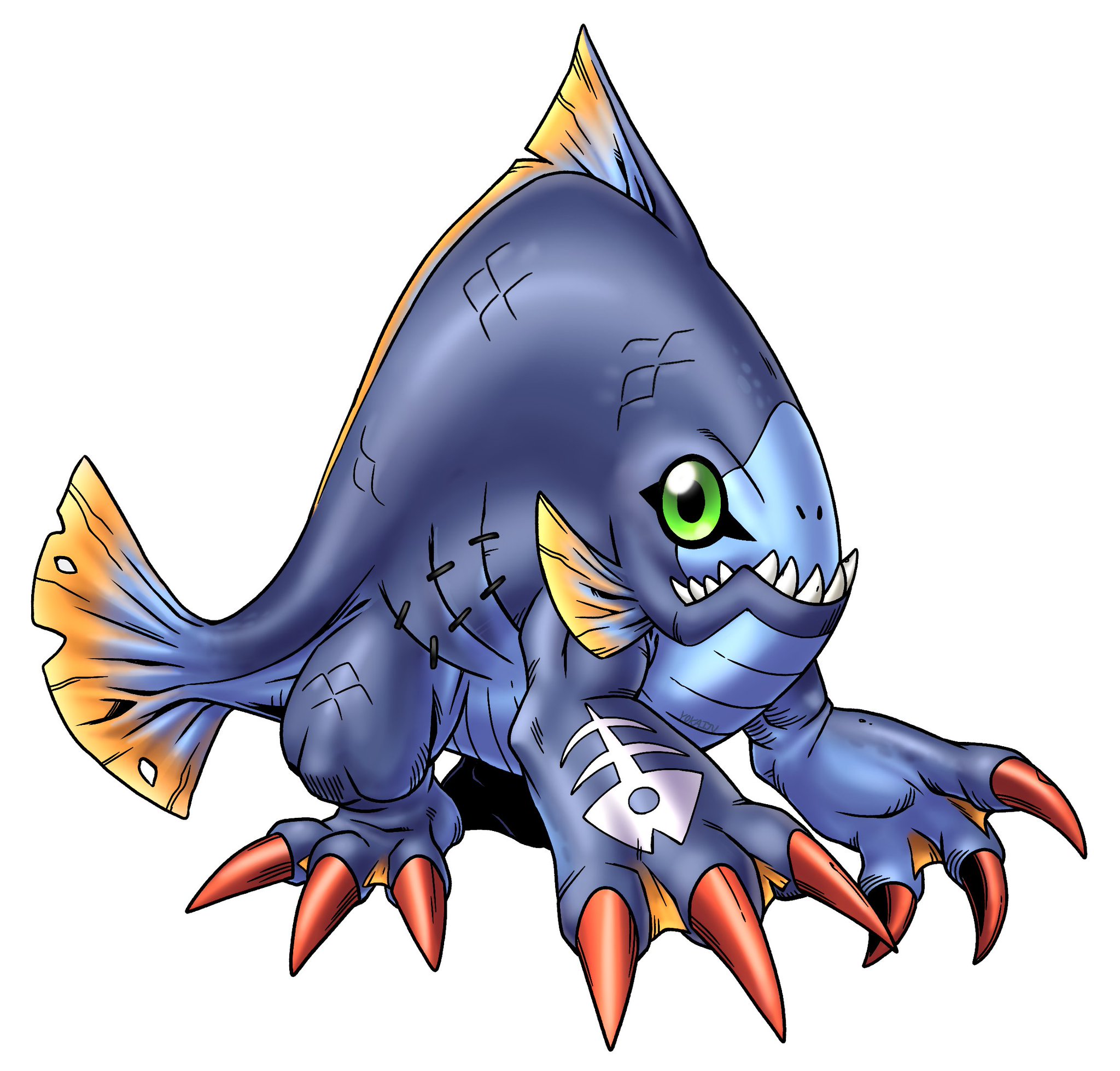 Yokaiju on Twitter "Evo of Golfimon Guppymon Child Fish Inhabitants of