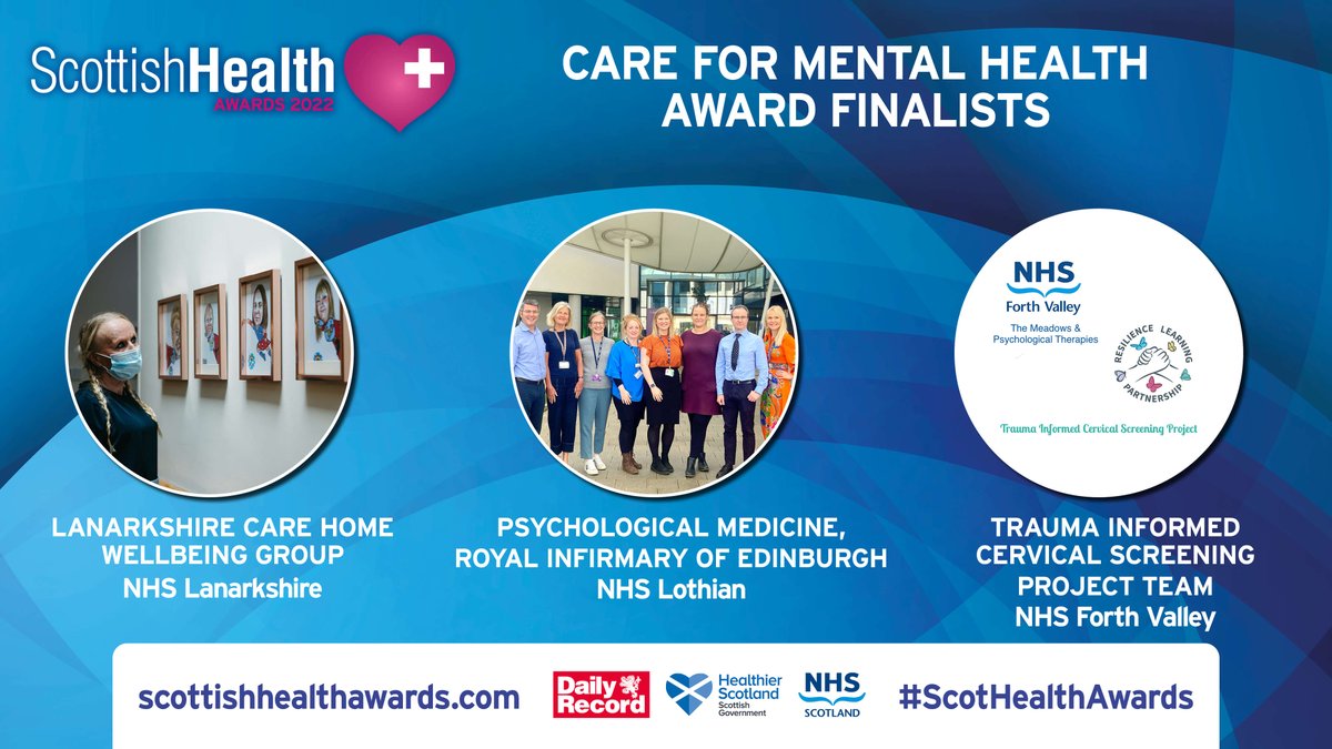 The #ScotHealthAwards Care for Mental Health Award recognises the quality and compassionate care provided to some of Scotland’s most vulnerable.