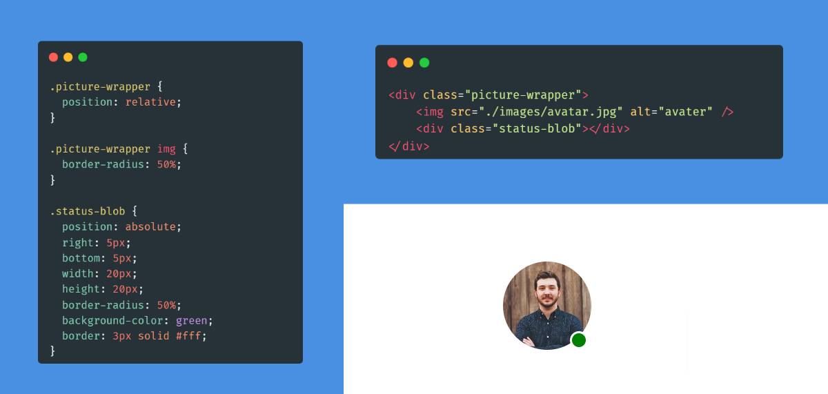 mahmoud_mkd's tweet image. 💡 HTML/CSS Tip
How to create an profile picture with an online status
#frontendweb #frontenddesigner #frontends #frontendengineering #frontenddesign #frontendengineer #frontendwebdeveloper #frontenddevelopers #frontenddev #frontenddevelopment #frontenddeveloper #learntocode