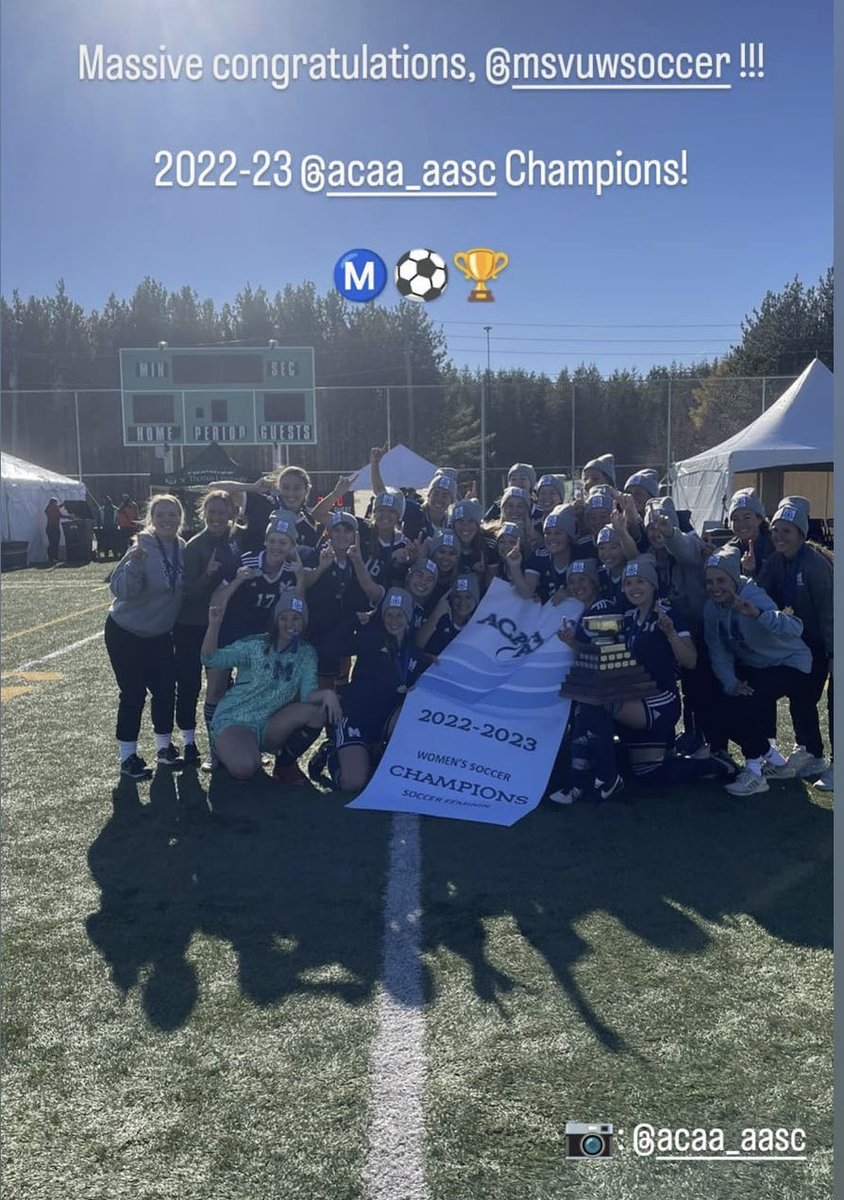 So proud of our girl &amp; her teammates on a fantastic season! Congrats MSVU Women’s Soccer Team &amp; Coaches! #Champs! #NationalsBound!